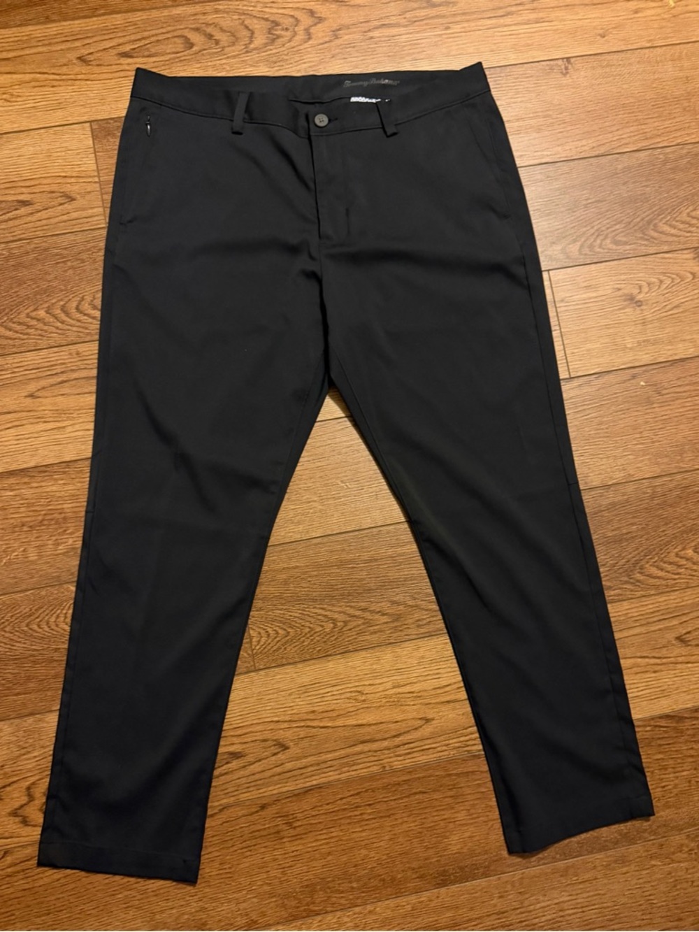 Tommy Bahama Performance Black Chino Pants Flat Front 36x30